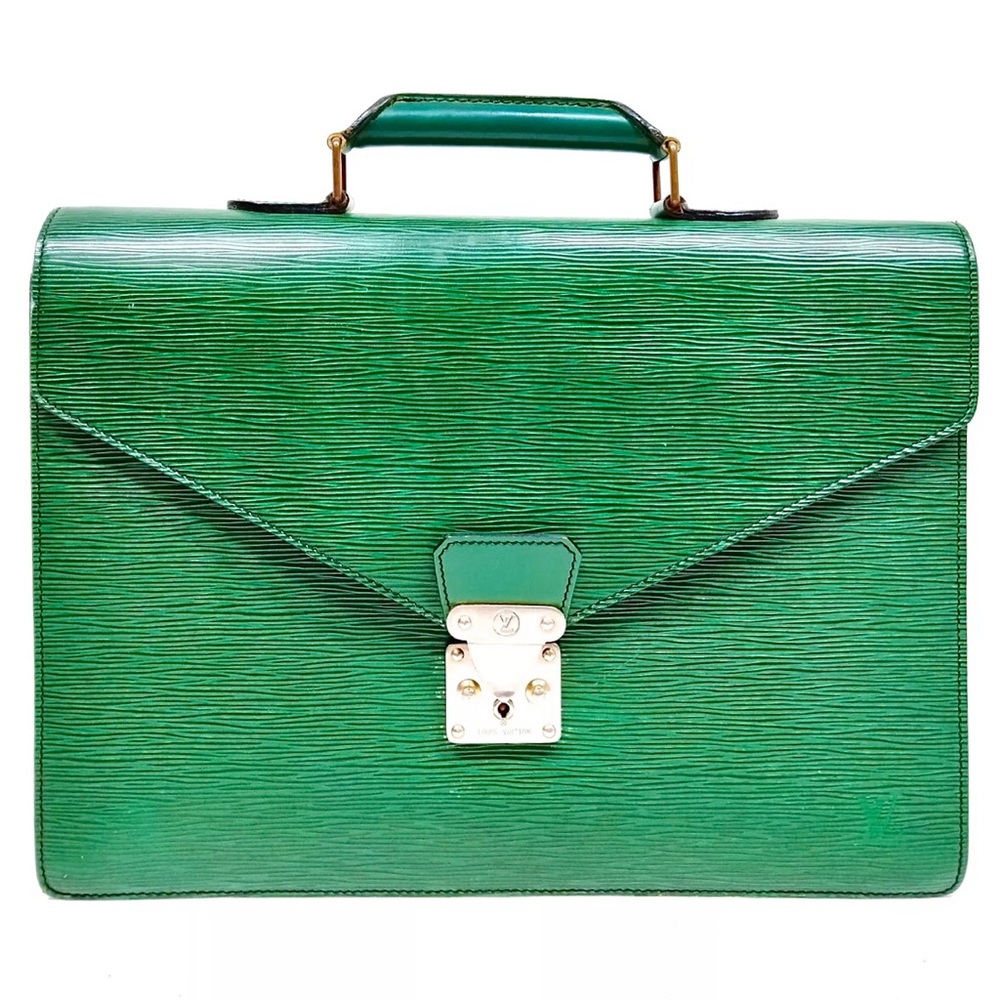 LOUIS VUITTON Borneo Green Epi Leather Ambassador Business Briefcase Laptop Bag